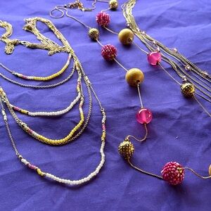 Necklace bundle layered necklaces coast beachy boho costume party jewelry lot